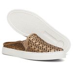 Mule Slip On Couro Vazado Feminino Bronze