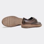 Sapato Casual Derby Couro Masculino Tratorado Ambar