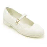 Sapato Boneca Mary Jane Couro Feminino Casual Branco