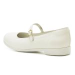 Sapato Boneca Mary Jane Couro Feminino Casual Branco