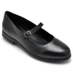 Sapato Boneca Mary Jane Couro Feminino Casual Preto