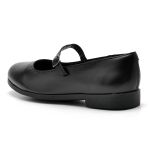 Sapato Boneca Mary Jane Couro Feminino Casual Preto