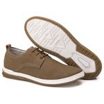 Sapato Casual Couro Pontilhado Masculino Forro Couro Cinza