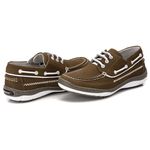 Mocassim Docksider Comfort Anatômico Couro Masculino Castor