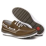 Mocassim Docksider Comfort Anatômico Couro Masculino Castor