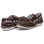 Mocassim Docksider Comfort Anatômico Couro Masculino Chocolate