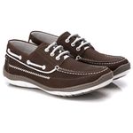 Mocassim Docksider Comfort Anatômico Couro Masculino Chocolate