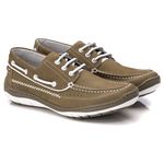 Mocassim Docksider Comfort Anatômico Couro Masculino Cinza