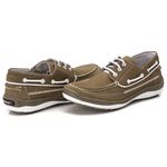 Mocassim Docksider Comfort Anatômico Couro Masculino Cinza