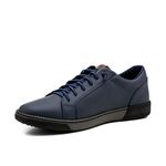 Tênis Casual 2 Faixas Masculino Cano Curto Marinho