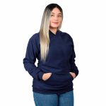 Blusa Moletom Flanelado Canguru Unissex Capuz Marinho