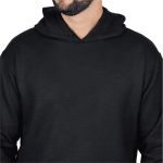 Blusa Moletom Flanelado Canguru Unissex Capuz Preto