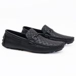 Mocassim Drive Couro Masculino Clássico Preto