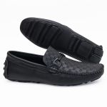 Mocassim Drive Couro Masculino Clássico Preto