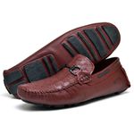 Mocassim Drive Couro Masculino Clássico Vinho