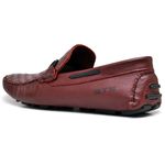 Mocassim Drive Couro Masculino Clássico Vinho