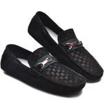 Mocassim Drive Couro Nobuck Artesanal Masculino Preto