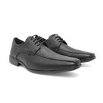 Sapato Social Couro Masculino Amarração Preto