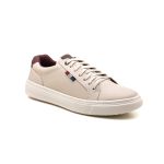 Tênis Casual Masculino Sola Alta Flat Amarração Off White