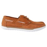 Mocassim Docksider Couro Masculino Amarração Castor