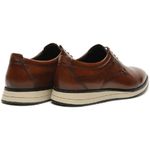 Sapato Casual Couro Masculino Solado Gel Conforto Pinhão