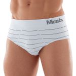 Kit 2 Peças Cueca Masculina Mash Slip Sem Costura Preto e Branco