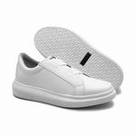 Tênis Casual Masculino Elásticos Cruzados Branco