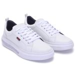 Tênis Casual Flatform Sola Alta Masculino Skatista Branco