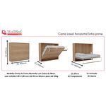Cama Casal Horizontal Linha Prime Com Madeiras