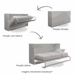 Cama Solteiro Horizontal Linha Prime Com Movel