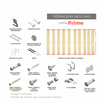 Cama Solteiro Horizontal Linha Prime Com Movel