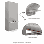 Cama Solteiro Linha Prime com mesa articulada