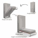 Cama Solteiro Vertical Linha Prime Com Movel