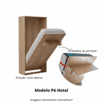 Cama Solteiro Vertical Linha Prime Com Movel