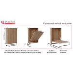 Cama casal vertical com mesa articulada