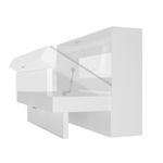 Cama de solteiro horizontal linha basic na cor branco tx