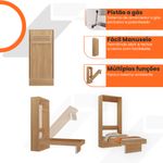 Cama de Solteiro Vertical linha basic na cor amadeirada