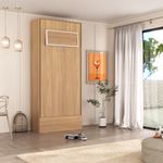 Cama de Solteiro Vertical linha basic na cor amadeirada