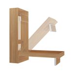 Cama de Solteiro Vertical linha basic na cor amadeirada