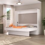 Cama de casal horizontal linha basic na cor branco tx