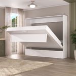 Cama de casal horizontal linha basic na cor branco tx