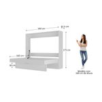 Cama de casal horizontal linha basic na cor branco tx