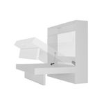 Cama de casal horizontal linha basic na cor branco tx