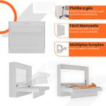 Cama de casal horizontal linha basic na cor branco tx