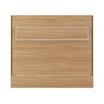 Cama de casal horizontal linha basic na cor amadeirada 