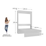 Cama de casal vertical linha basic na cor branco tx