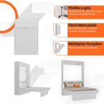 Cama de casal vertical linha basic na cor branco tx