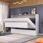 Cama de solteiro horizontal linha basic na cor branco tx