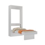Cama de solteiro vertical linha basic na cor branco tx