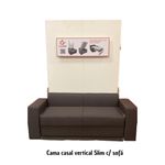 Cama casal vertical linha Slim (sofá com braços)